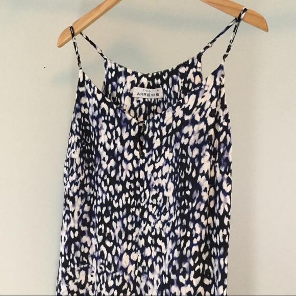 Two Arrows Blue Print Summer Maxi Dress - Picture 6 of 8